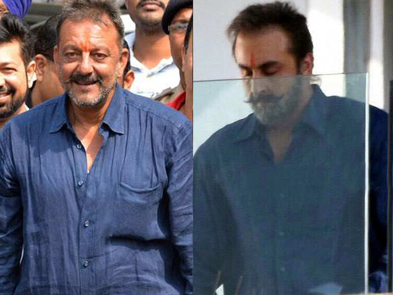 Ranbir Kapoor is a spitting image of Sanjay Dutt in this picture from biopic shoot
