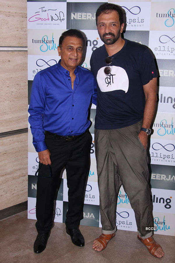 Sunil Gavaskar and Atul Kasbekar attend Bollywood film Neerja's success ...