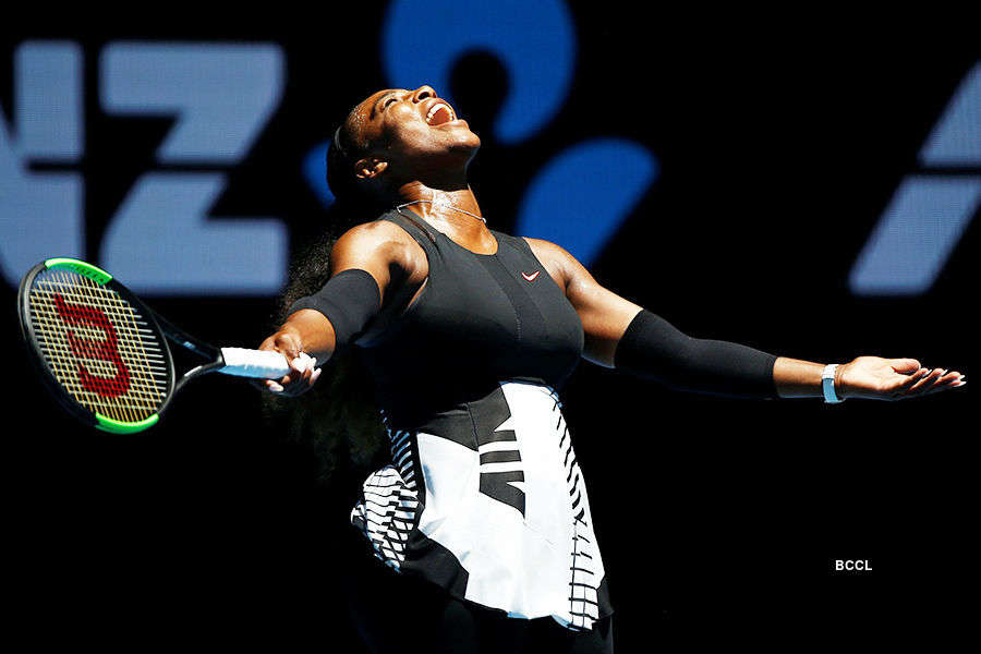 Serena Williams shares a candid moment with her little daughter