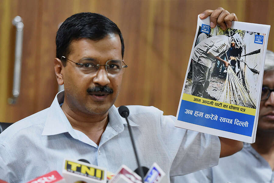 Kejriwali during MCD Polls