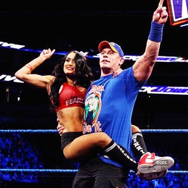 Wrestlers John Cena, Nikki Bella share their intimate moments
