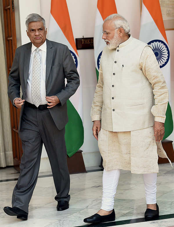 Sri Lankan PM Ranil Wickremesinghe Meets Modi Photogallery - ETimes