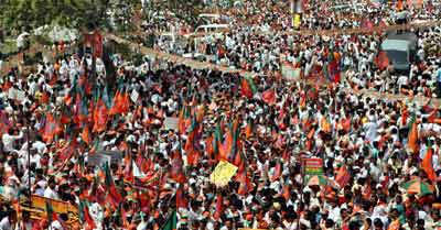 BJP rally stops Delhi