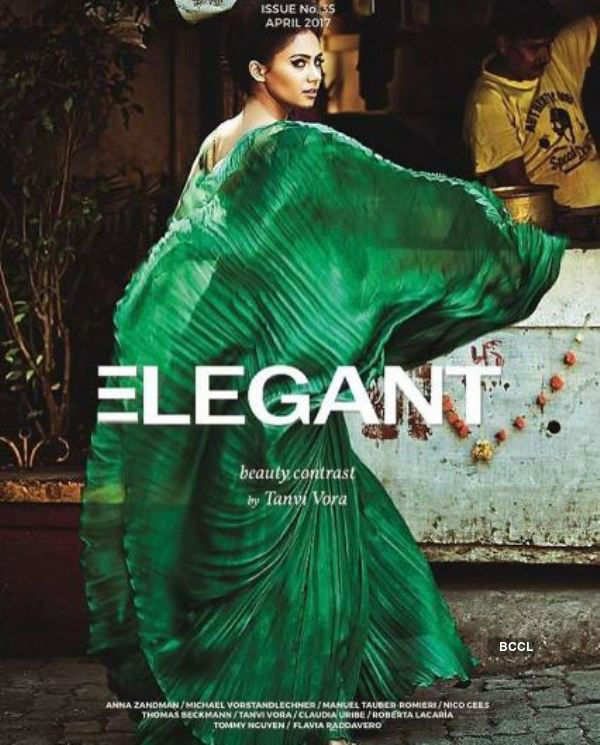 Gurleen Grewal on the cover of Elegant magazine