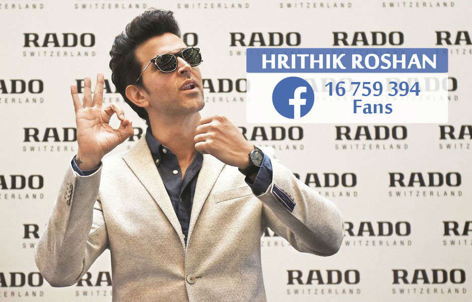 Top 30 India Celebs on Facebook