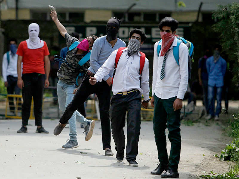 Srinagar’s college turns battleground as students clash with cops