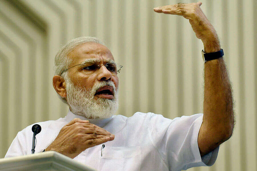 PM Narendra Modi addressing media