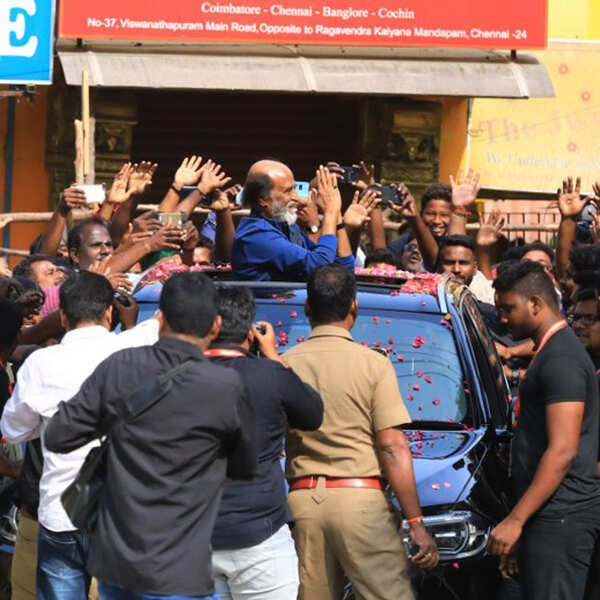 Rajinikanth greets his fans