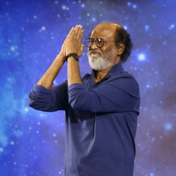 Rajinikanth gestures to his fans
