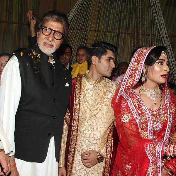 Amitabh Bachchan attends Ali Khan’s daughter’s wedding