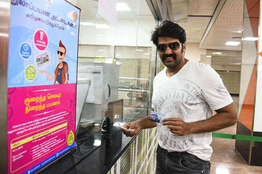 Arya clicked buying metro tickets