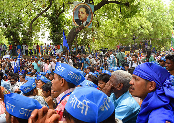 Dalits protest at Jantar Mantar