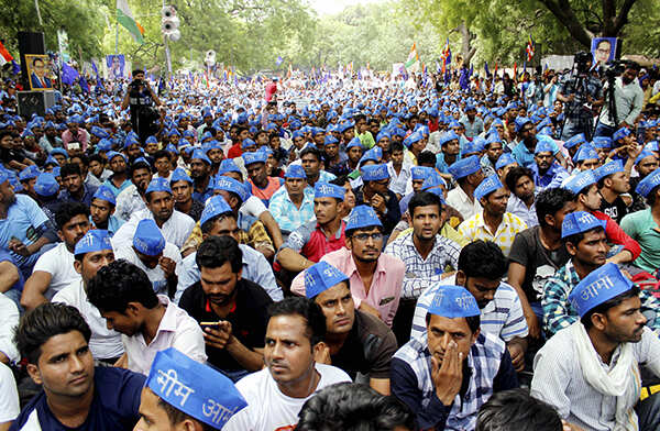 Members of Dalit community protest against the violence