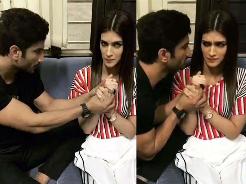 Watch: Sushant Singh Rajput and Kriti Sanon’s crazy antics will leave you in splits