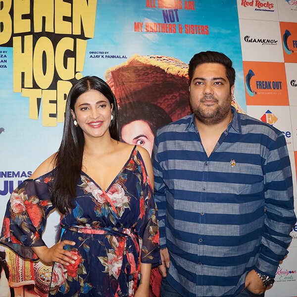 Shruti Haasan with producer Amul Vikas Mohan