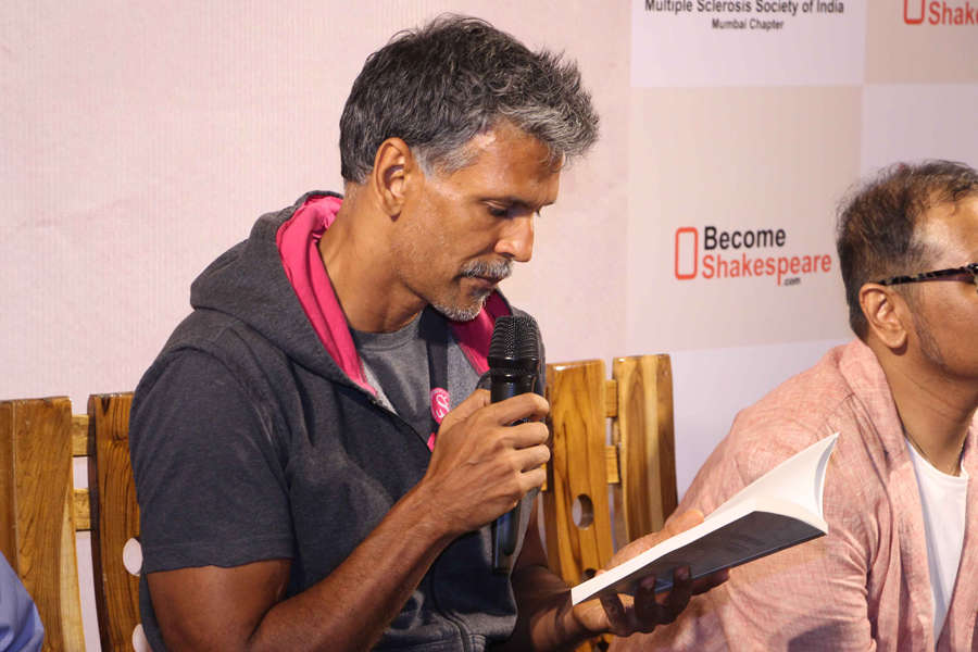 Milind Soman at a book launch