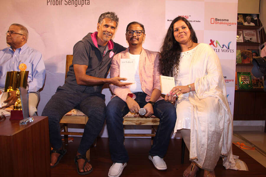 Milind Soman at a book launch