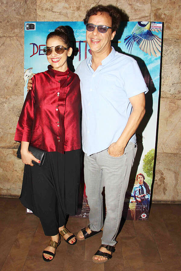 Manisha Koirala and Vidhu Vinod Chopra at Dear Maya screening