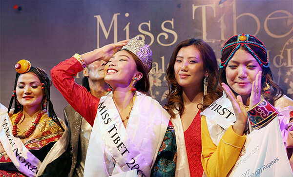 Tenzin Paldon celebrates at Miss Tebet beauty pagent