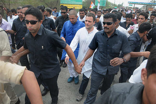 ​Rahul Gandhi arrives at Naya Gaon