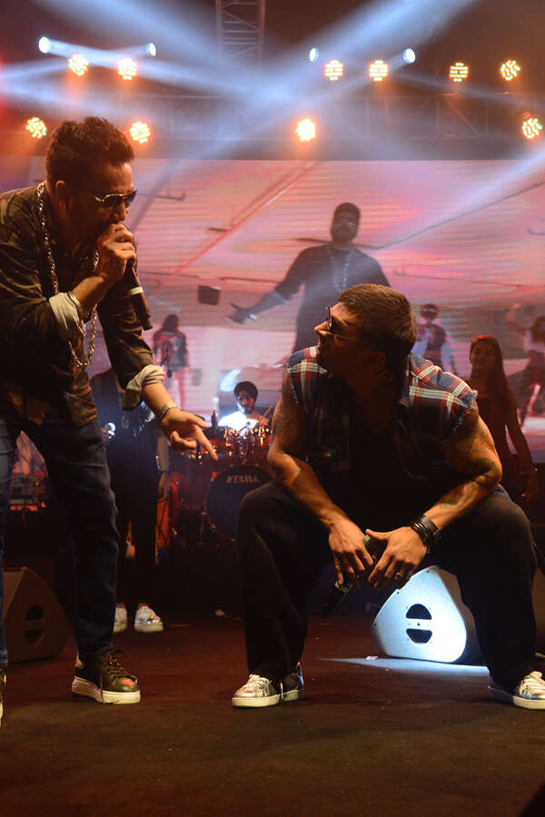 Mika Singh and Karan Singh Grover during song launch