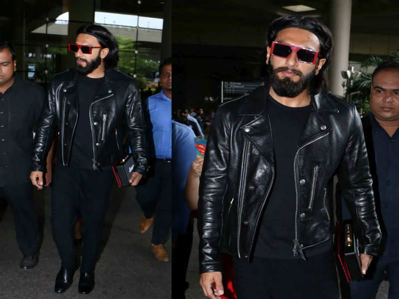 Ranveer Singh Faux Leather Jacket For Men - Black