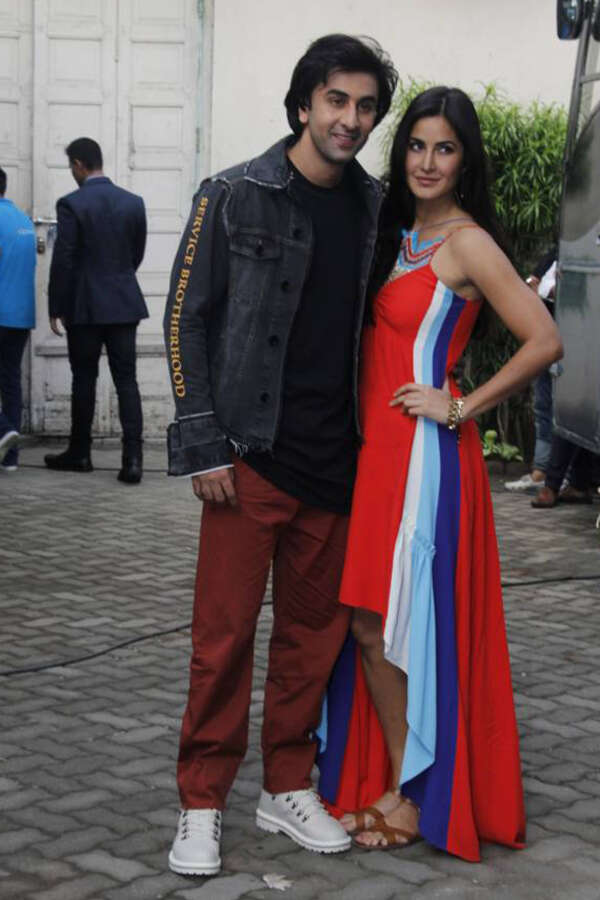 Ranbir Kapoor poses with Katrina Kaif