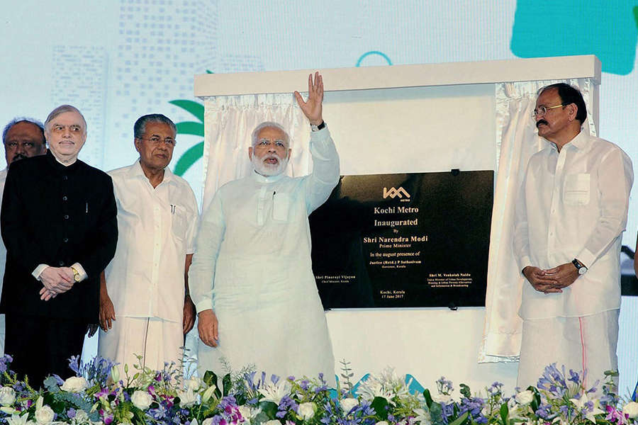PM Modi inaugurates Kochi metro rail