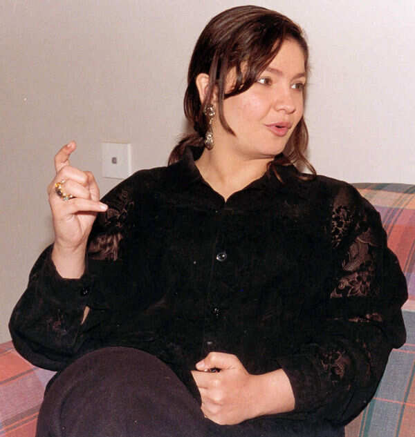 Pooja during an interview