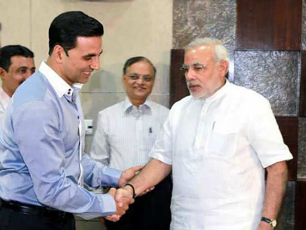 Akshay Kumar with Narendra Modi