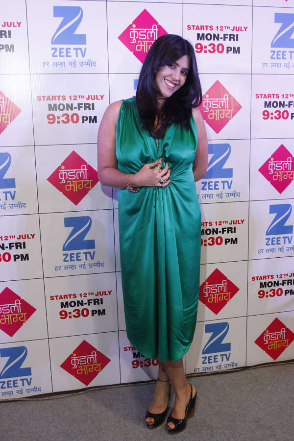 Ekta Kapoor during kundali bhagya show launch