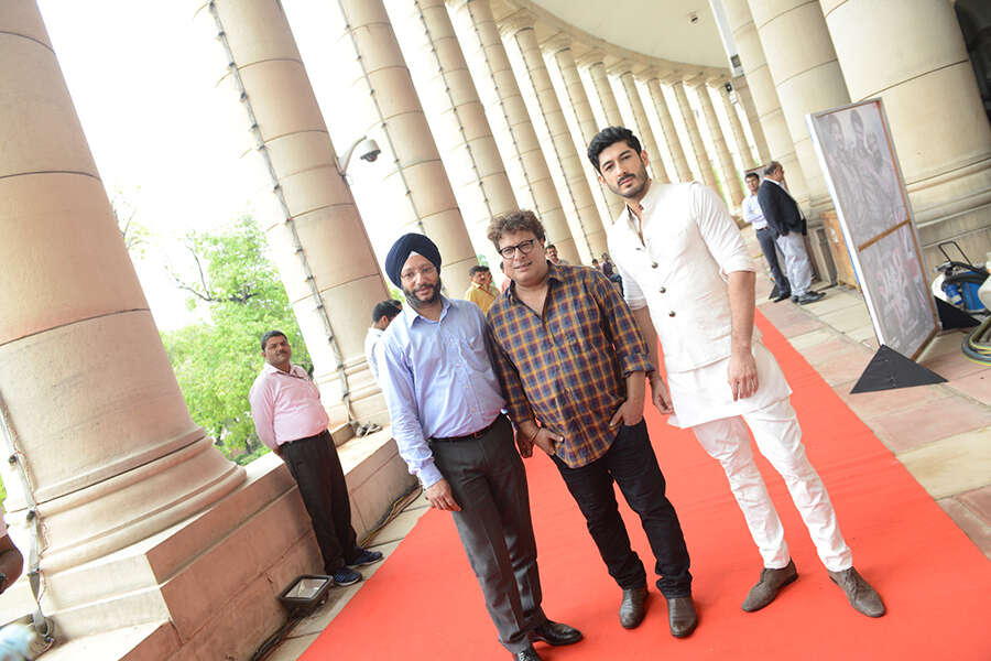 Gurdeep Singh Sappal, Tigmanshu Dhulia and Mohit Marwah pose for a photo