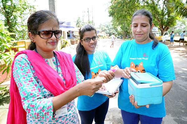 Vaccination drive for stray dogs