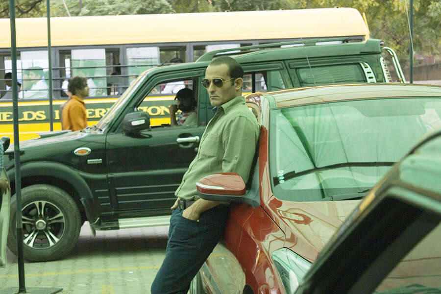 Akshaye Khanna on the sets of film Mom