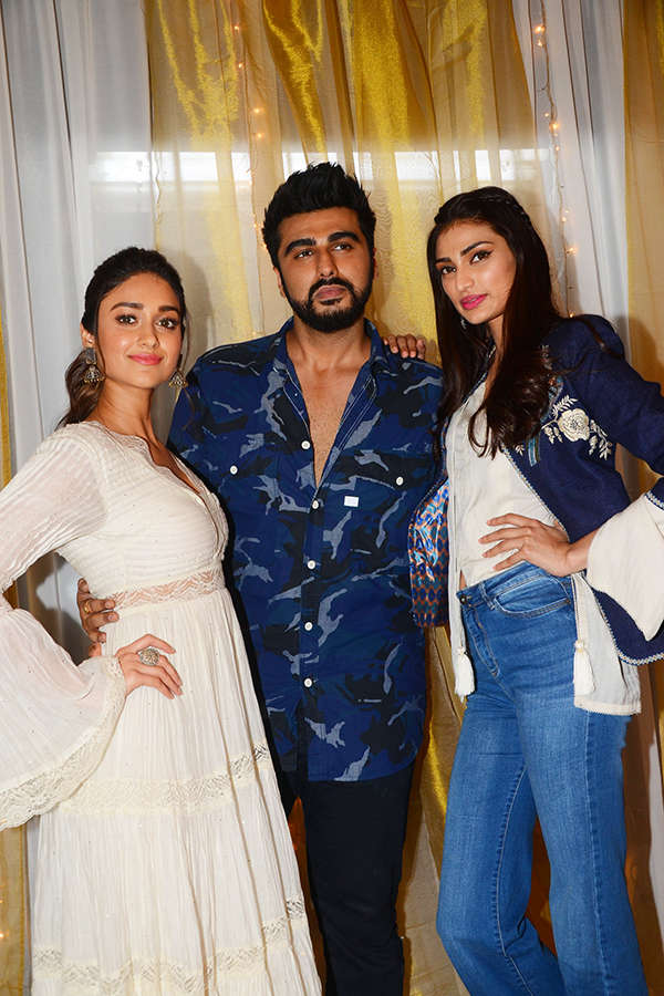 Ileana D Cruz Arjun Kapoor and Athiya Shetty during the promotion