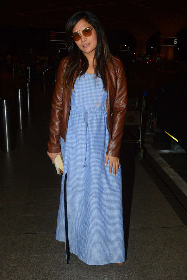 Photos of celebrities at airport