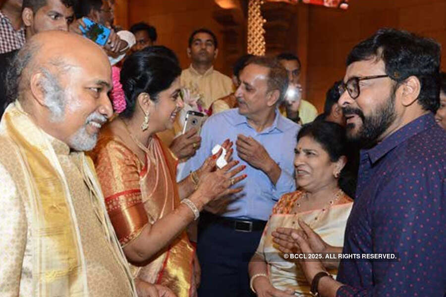 Eenadu MD Kiran and Margadarsi with Chiranjeevi and Surekha Konidala