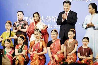 President Pratibha Patil and Chinese Vice President Xi Jinping