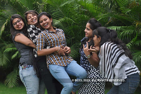 College students having fun