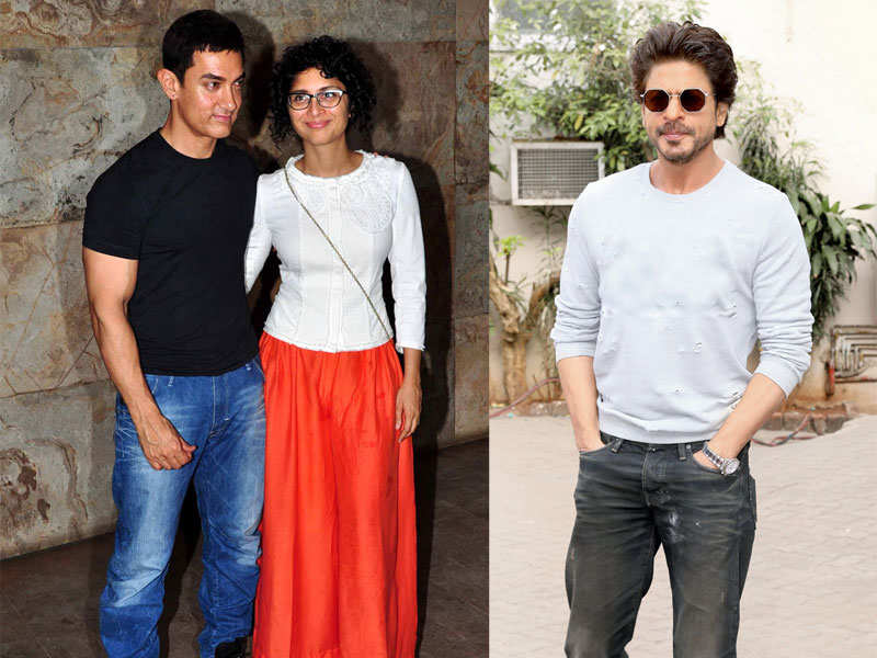 Aamir Khan and wife Kiran Rao down with swine flu, Shah Rukh Khan fills in for them at an event