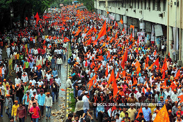 Marathas hold mega protest march in Mumbai