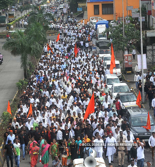 Marathas hold mega protest march in Mumbai