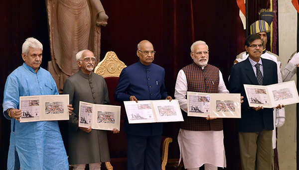 Ram Nath Kovind with Vice President Hamid Ansari