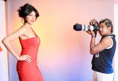 Sherlyn Chopra on the sets of Glamour photoshoot by Ace Photographer