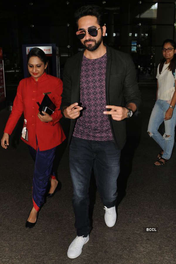 Photos of celebrities at airport