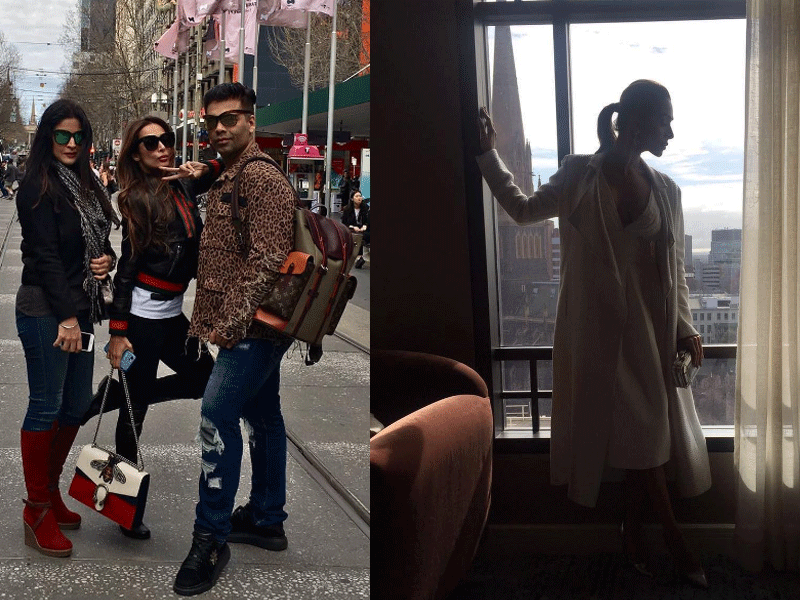 Pic: Malaika Arora poses with Karan Johar on the streets of Melbourne