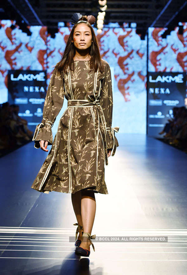 Prarmparik Karigar's Collection Is Showcased By A Model As She Walks ...