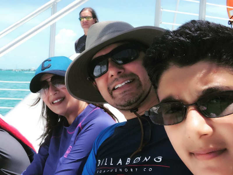 Pic: Madhuri Dixit Nene enjoys her Sunday with family on a yacht