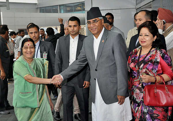 Nepal PM arrives on four-day India visit