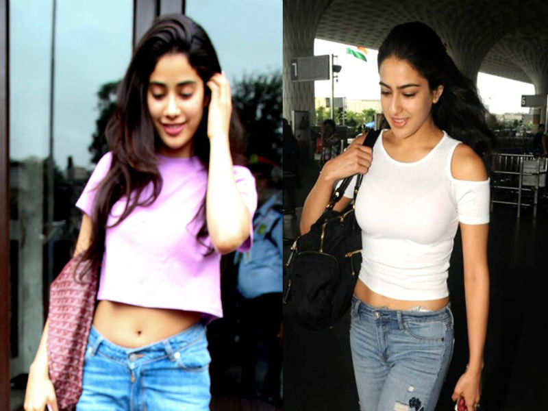 Jhanvi Kapoor And Sara Ali Khan Have The Crop Top Fever The Times Of